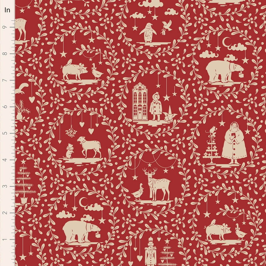PREORDER || Merry Little Christmas - Tilda - Paperscenes Burgundy