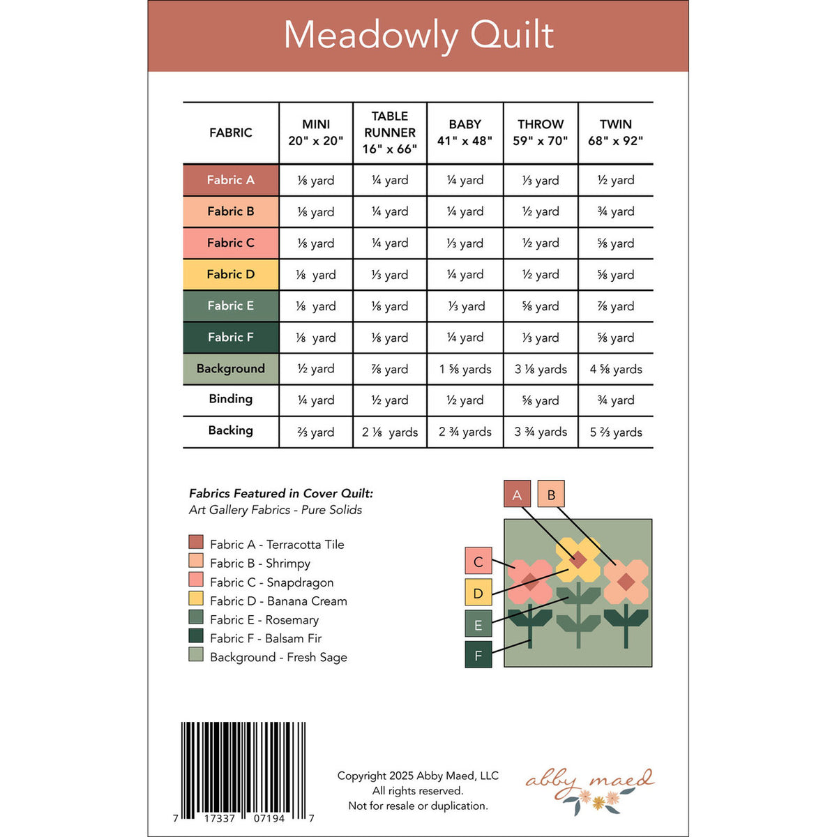 Meadowly Quilt Pattern - Abby Maed
