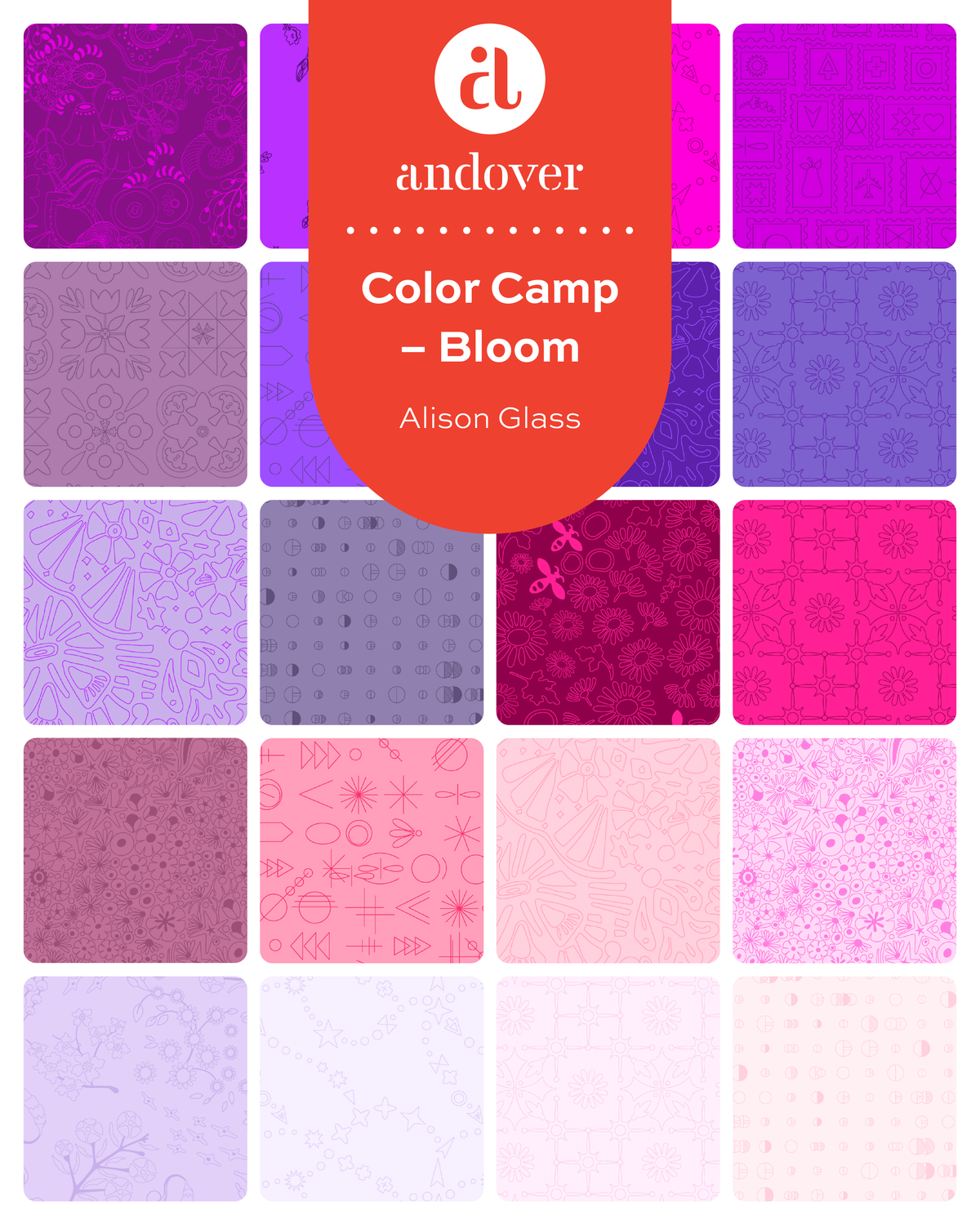 Color Camp - Bloom Fat Quarter Bundle (21)