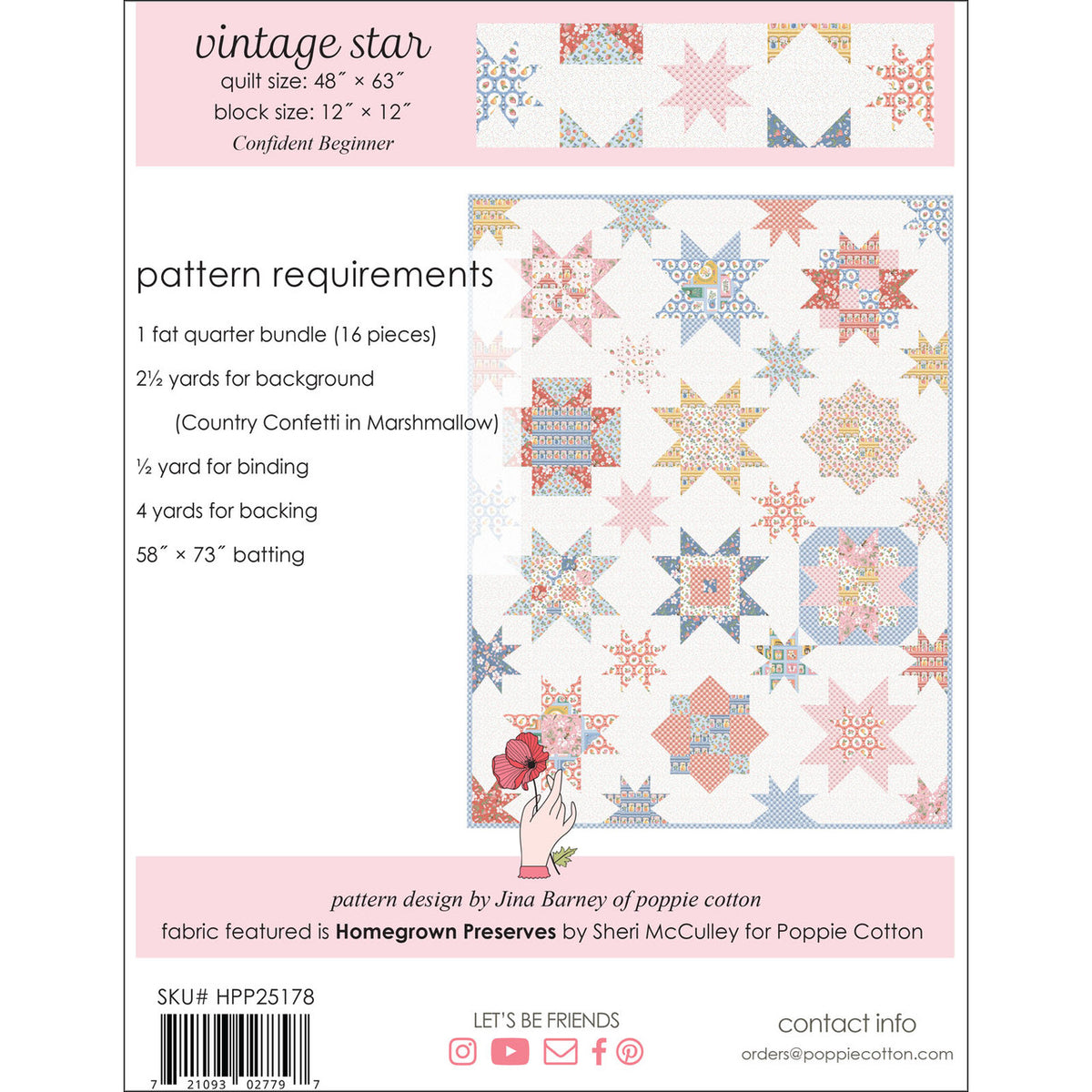 Vintage Star - Poppie Cotton