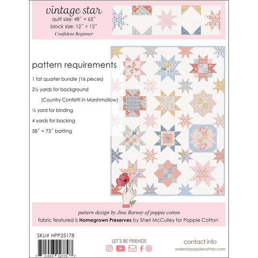 Vintage Star - Poppie Cotton