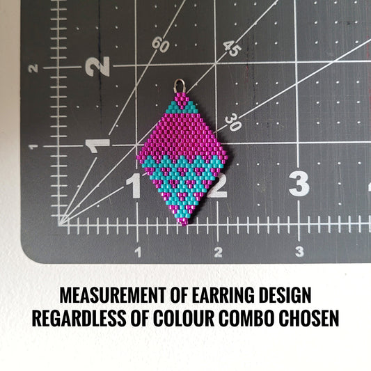 Neon pink and turquoise earrings