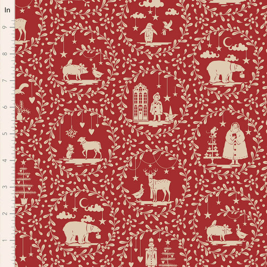 PREORDER || Merry Little Christmas - Tilda - Paperscenes Burgundy