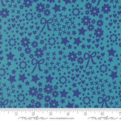PREORDER || Maker's Delight - Doodles Florals Bows Stars Hearts Blue Chill