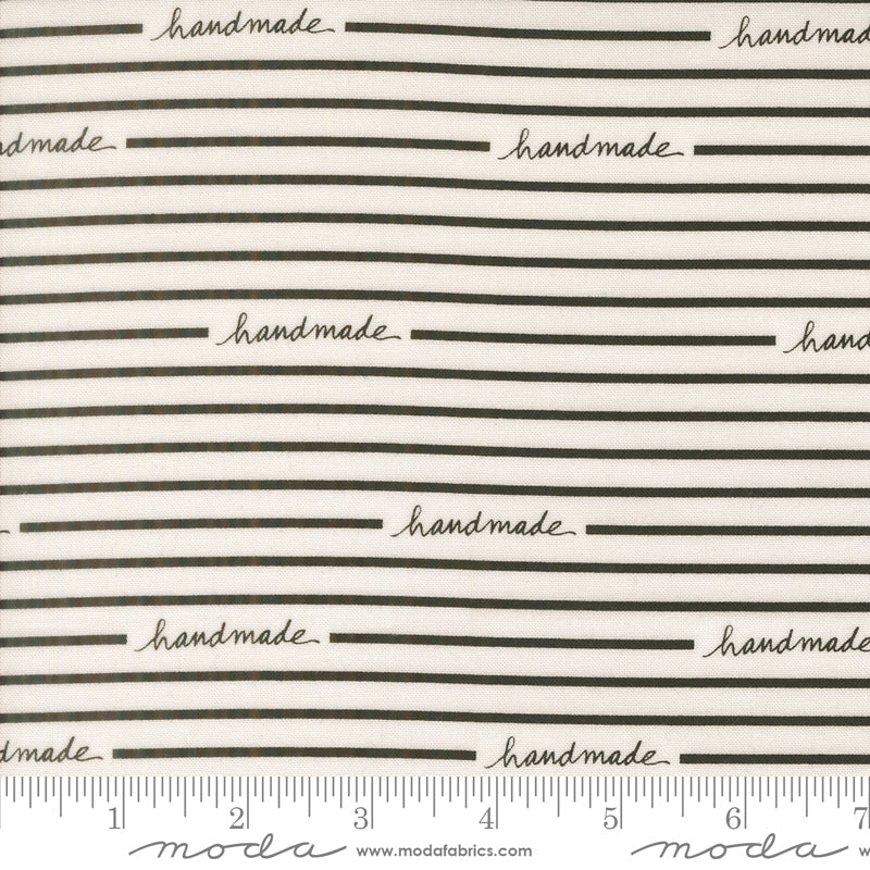 PREORDER || Maker's Delight - Handmade Stripe Text and Words White Black