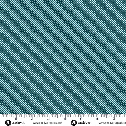 PREORDER || Patchwork & Petals - Sweet Stripe Midnight Teal