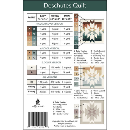Deschutes Quilt Pattern - Abby Maed