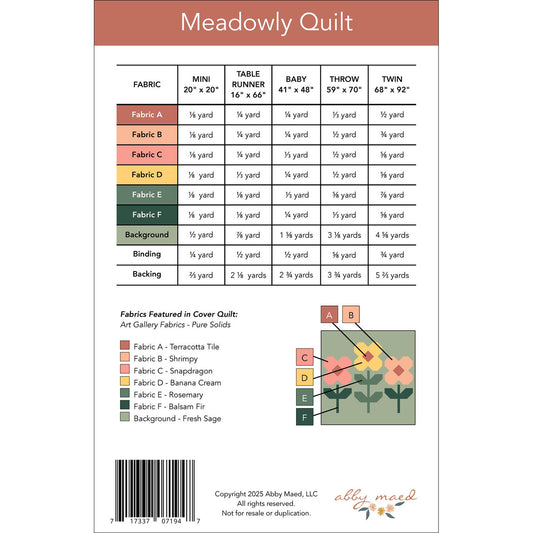 Meadowly Quilt Pattern - Abby Maed