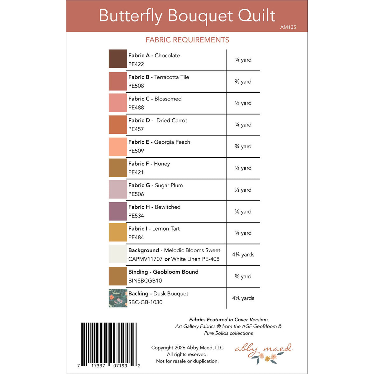 Butterfly Bouquet Quilt Pattern - Abby Maed