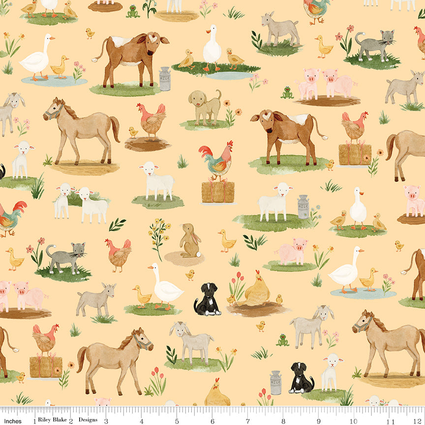 PREORDER || Lil' Farm Friends - Fat Quarter Bundle (18)