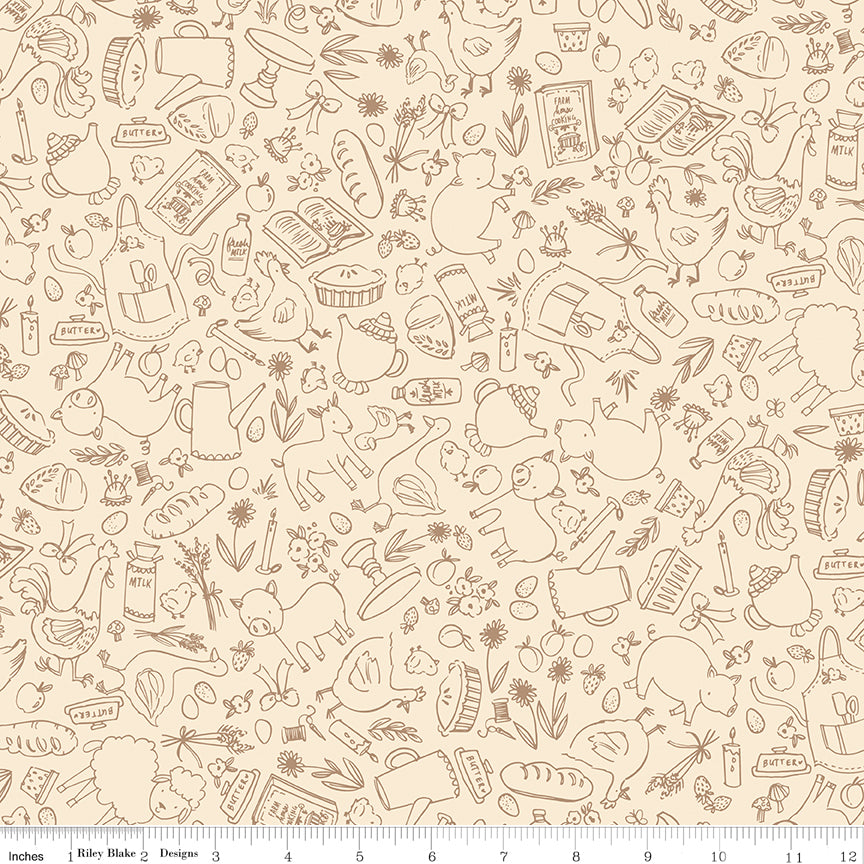 PREORDER || Lil' Farm Friends - Fat Quarter Bundle (18)