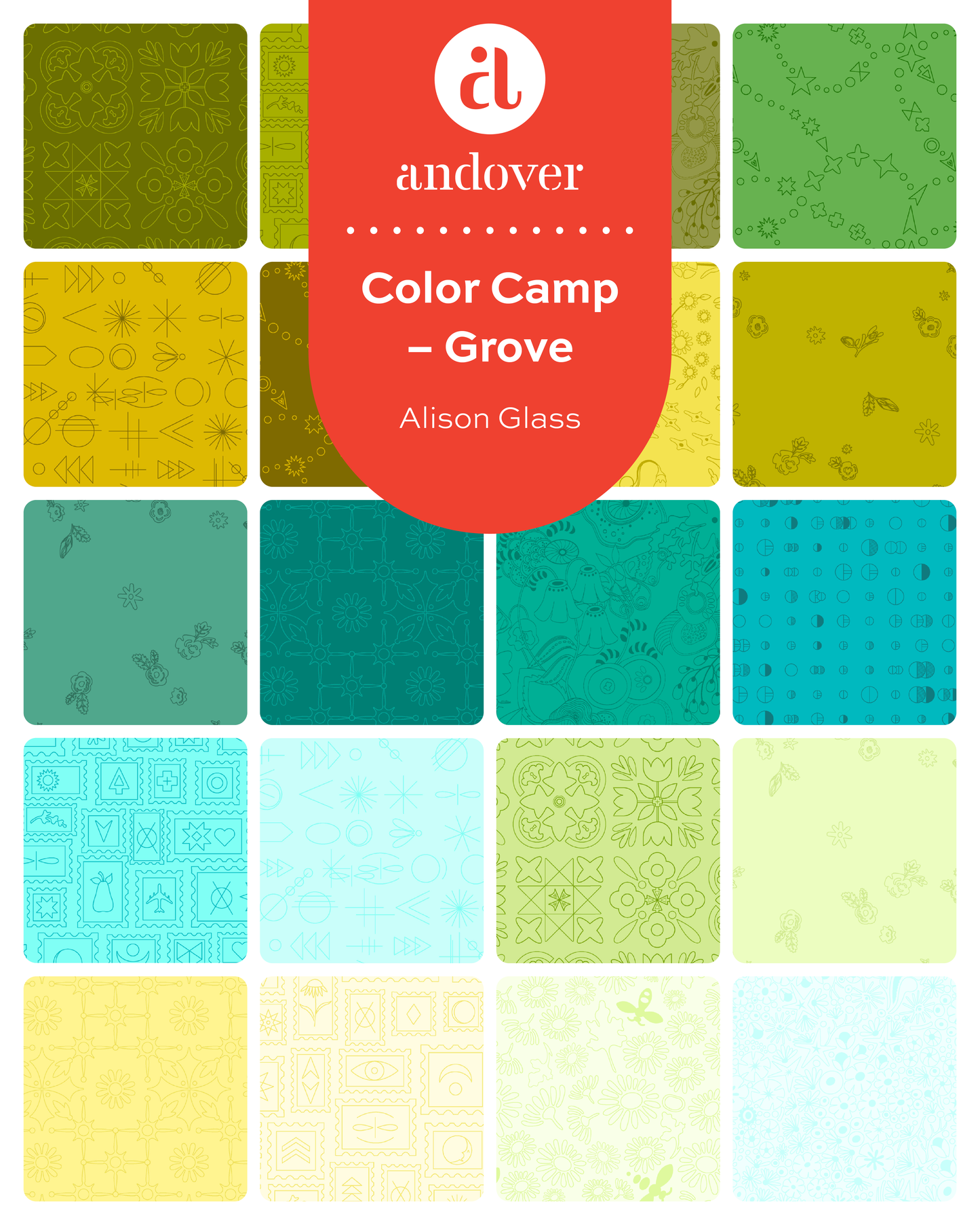 PREORDER || Color Camp - Grove Fat Quarter Bundle (21)