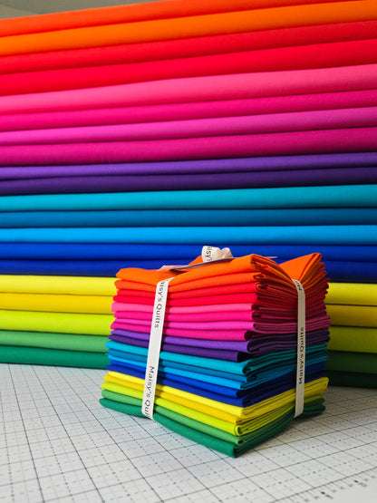 Bella Solids Bright Rainbow - Fat Quarter Bundle (20)