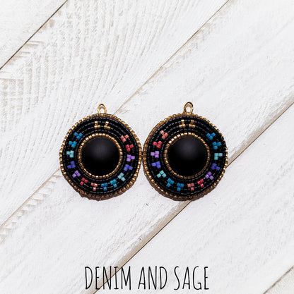 Summer ombre black earrings