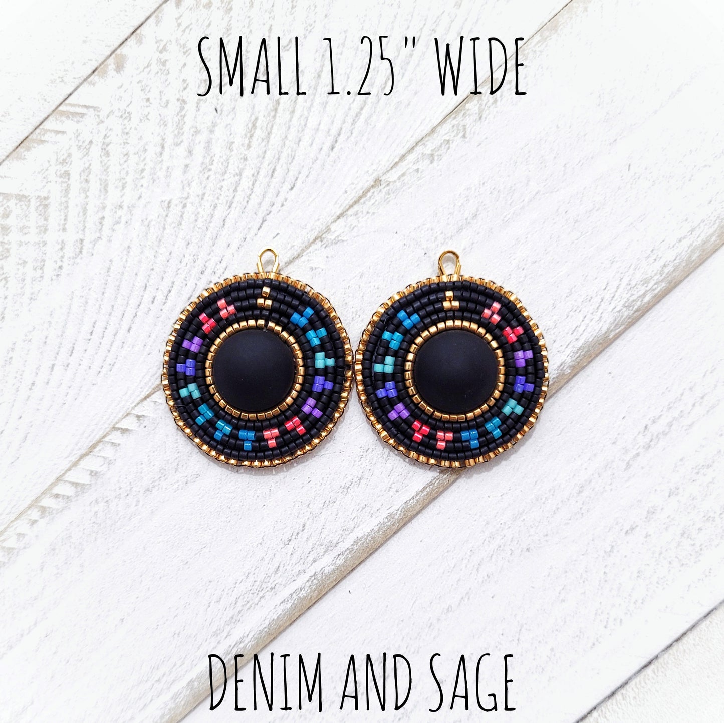 Summer ombre black earrings