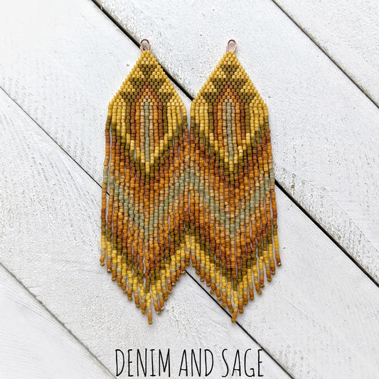 Cactus beaded earrings