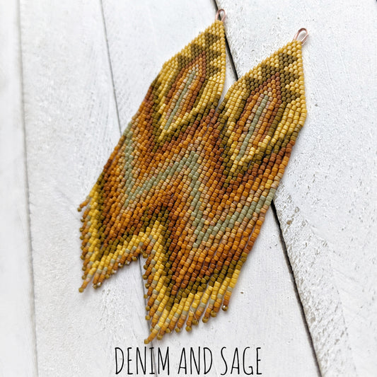 Cactus beaded earrings