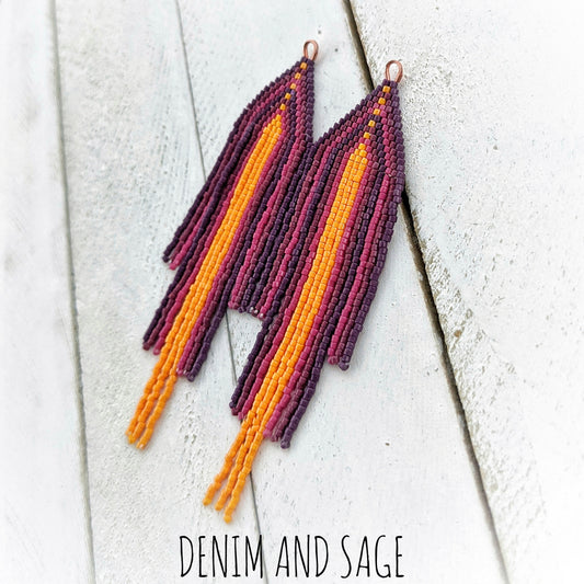 Harvest sunset dangle earrings