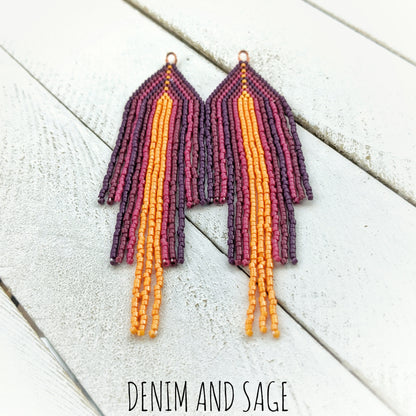 Harvest sunset dangle earrings