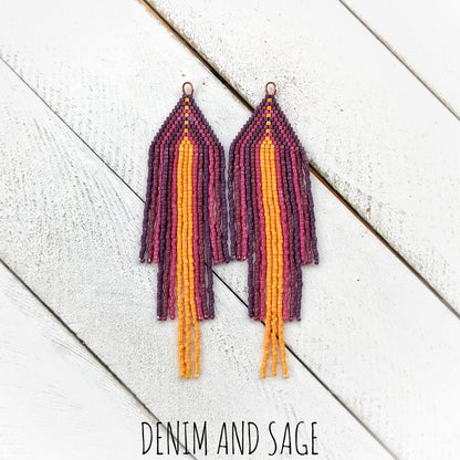 Harvest sunset dangle earrings